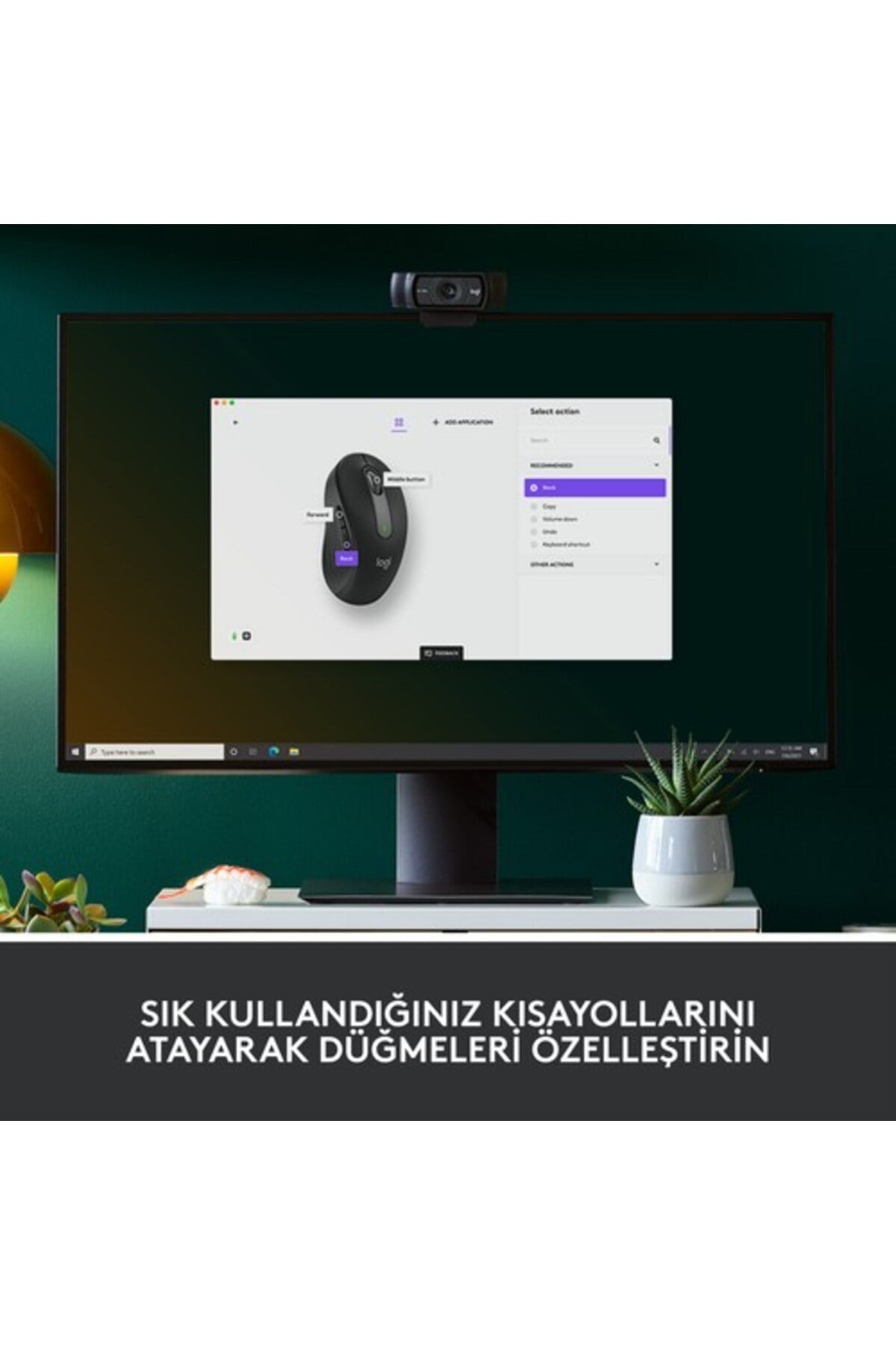 Signature M650 Küçük ve Orta Boy Sağ El Için Sessiz Kablosuz Mouse, Siyah 910-006253