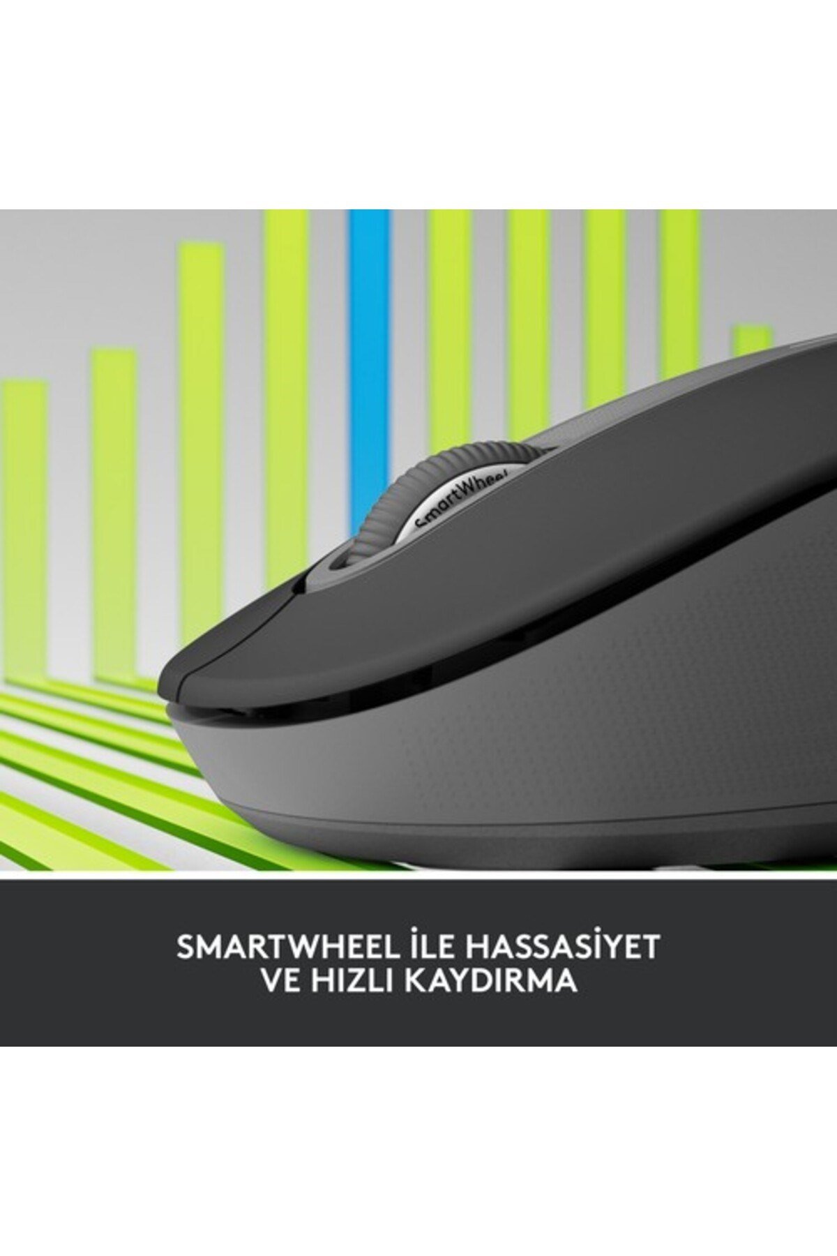 Signature M650 Küçük ve Orta Boy Sağ El Için Sessiz Kablosuz Mouse, Siyah 910-006253