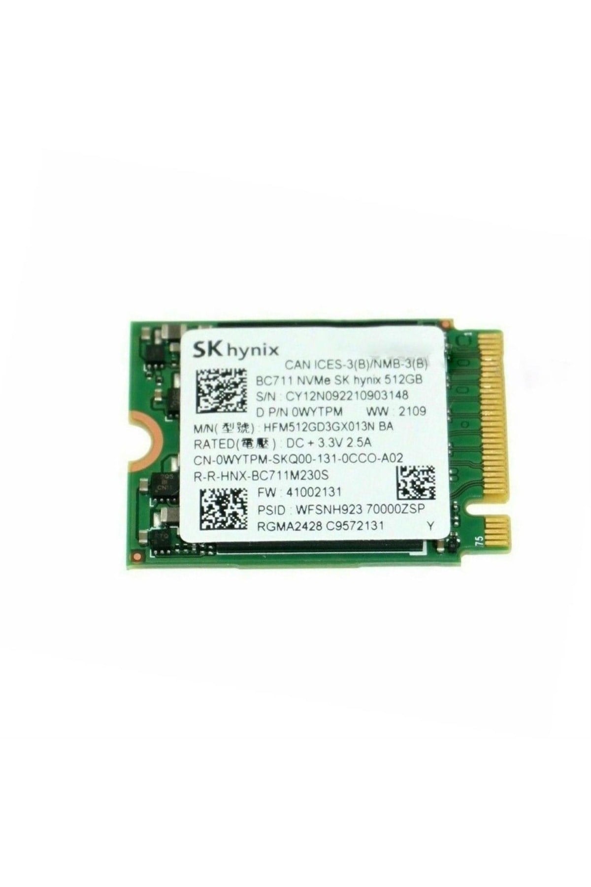 Sk Hynix Bc711 512gb M.2 Nvme Ssd