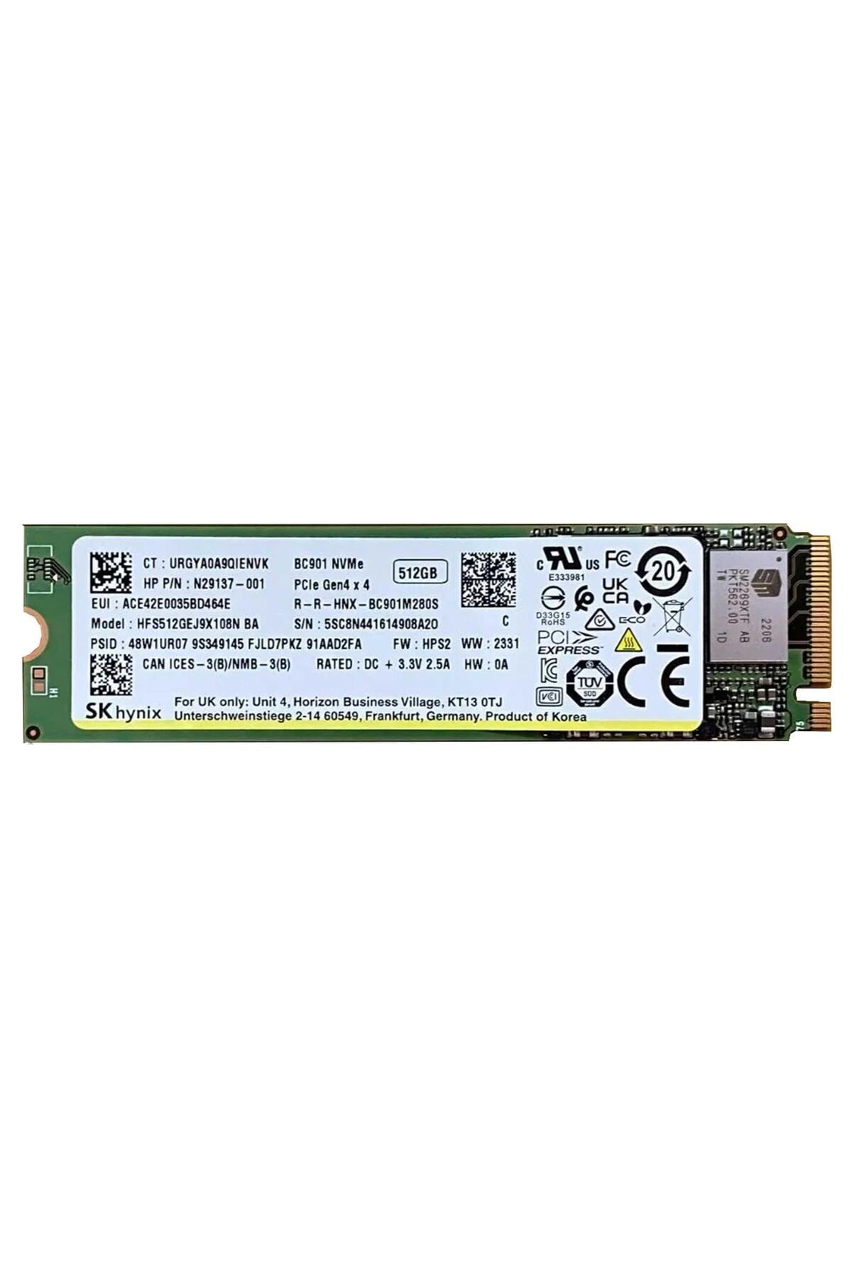 SK Hynix BC901 512GB 3400/2900 MB/s Gen4x4 M.2 2280 SSD