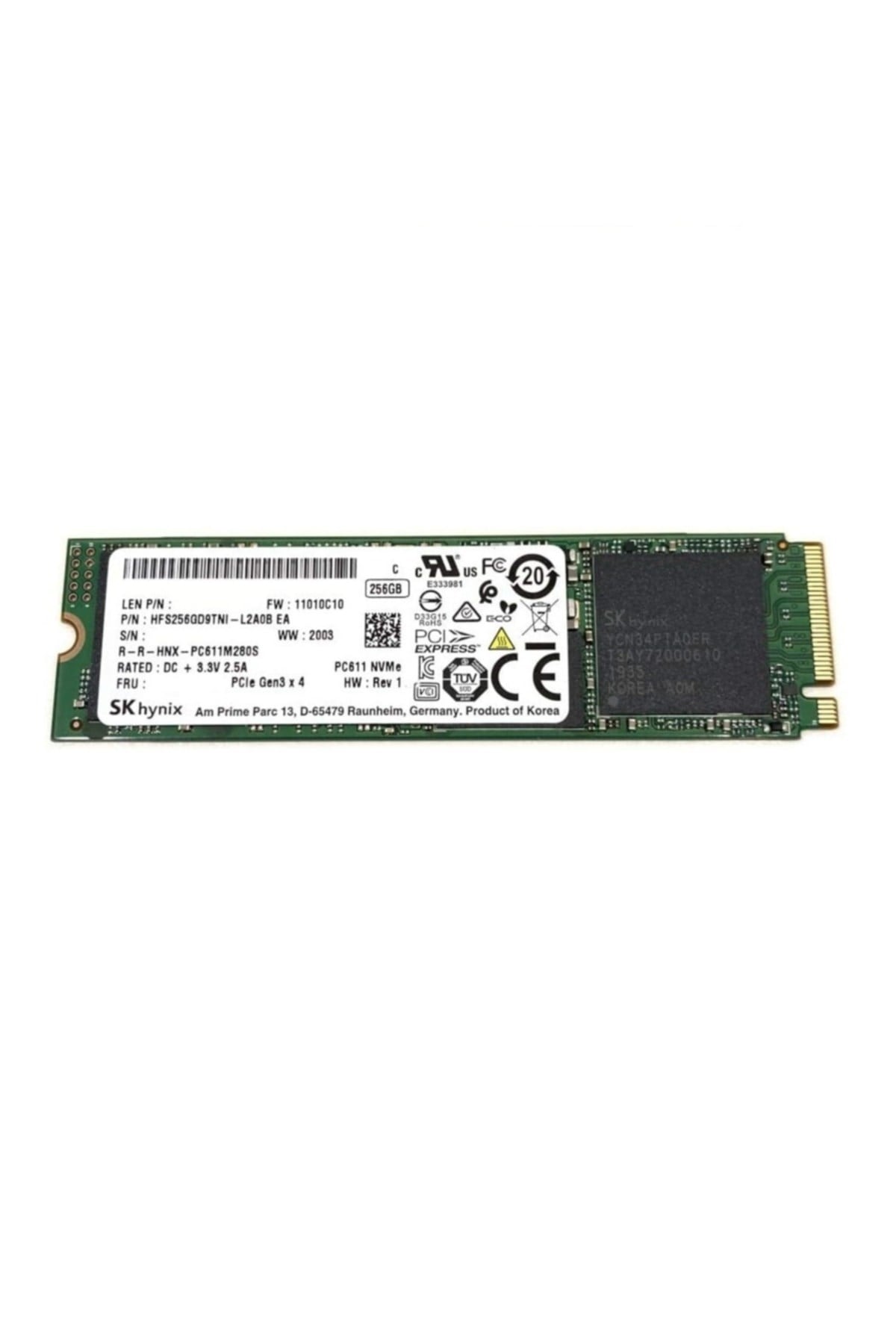 Sk Hynix Pc611 256gb M.2 2280 Nvme Ssd