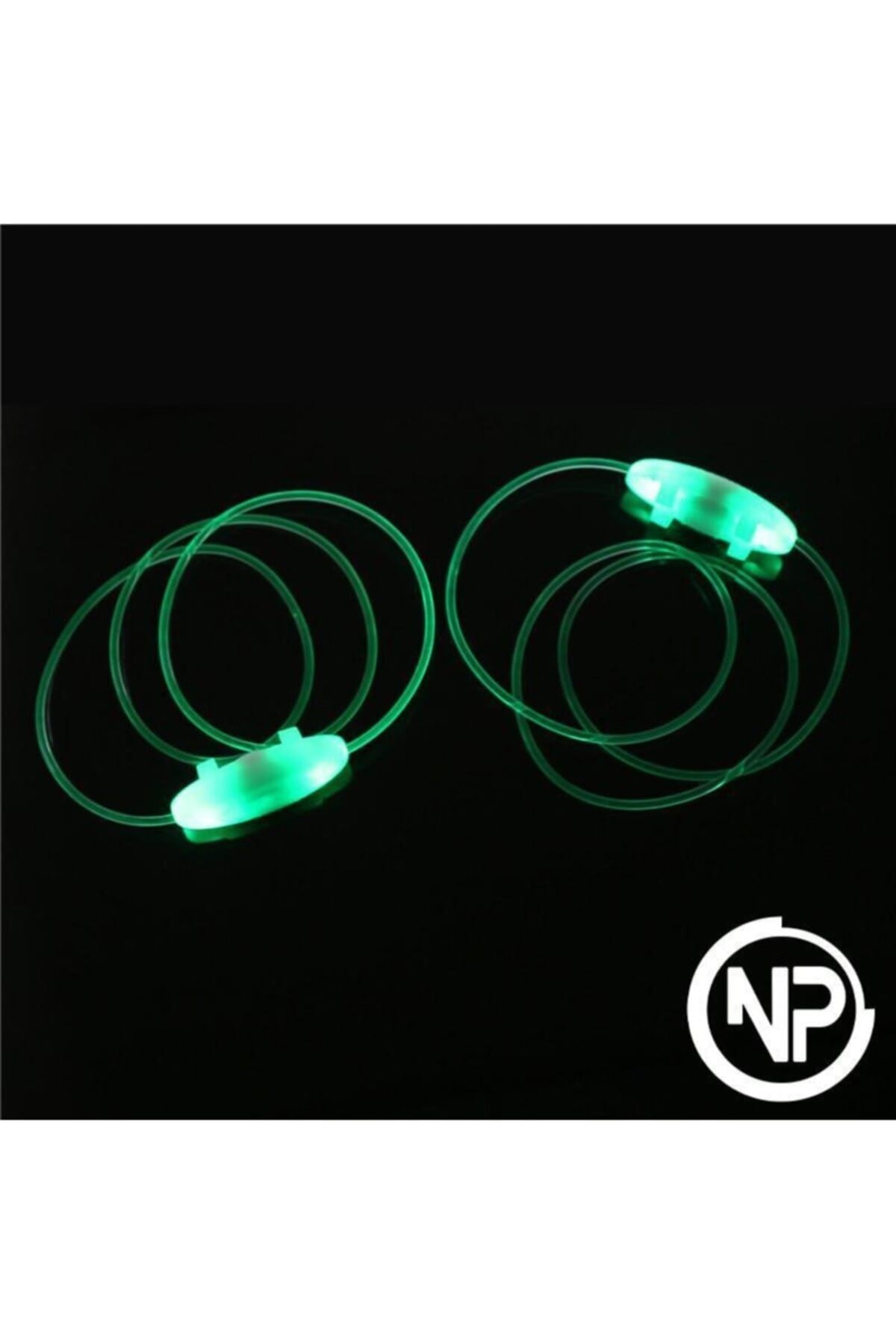 Slg Yeşil Led Işıklı Fiber Optik Ayakkabı Bağcığı