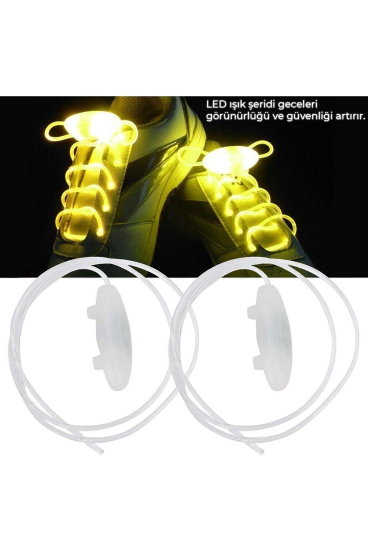 Slr Kırmızı Led Işıklı Fiber Optik Ayakkabı Bağcığı