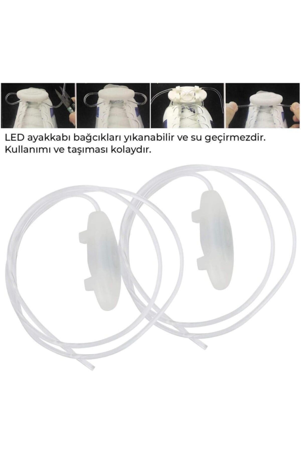 Slr Kırmızı Led Işıklı Fiber Optik Ayakkabı Bağcığı