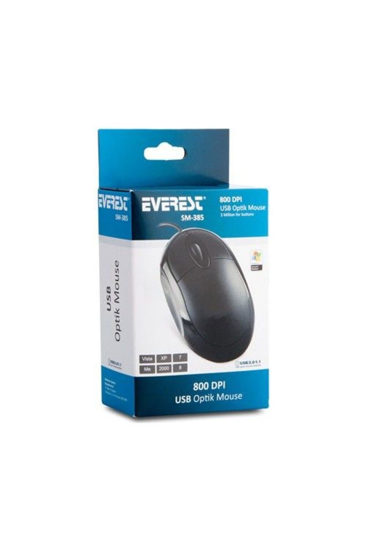 SM-385 USB siyah mouse