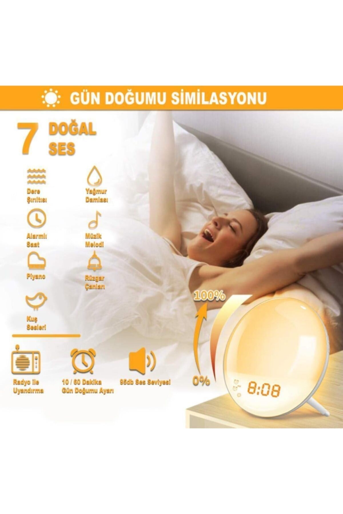 Smart Wake Up Light- Akıllı Gün Işığı Uyandırma Lambası