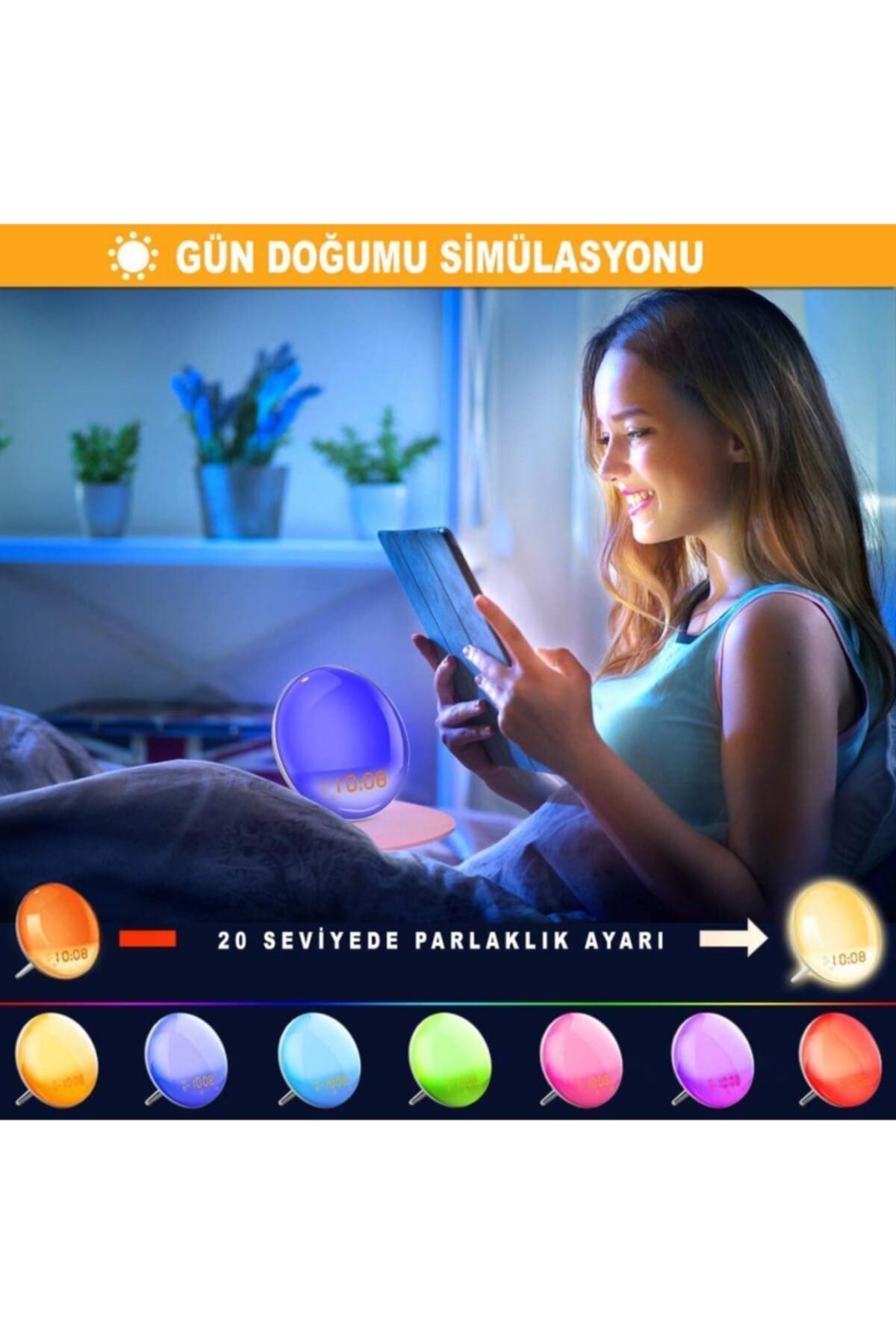 Smart Wake Up Light- Akıllı Gün Işığı Uyandırma Lambası