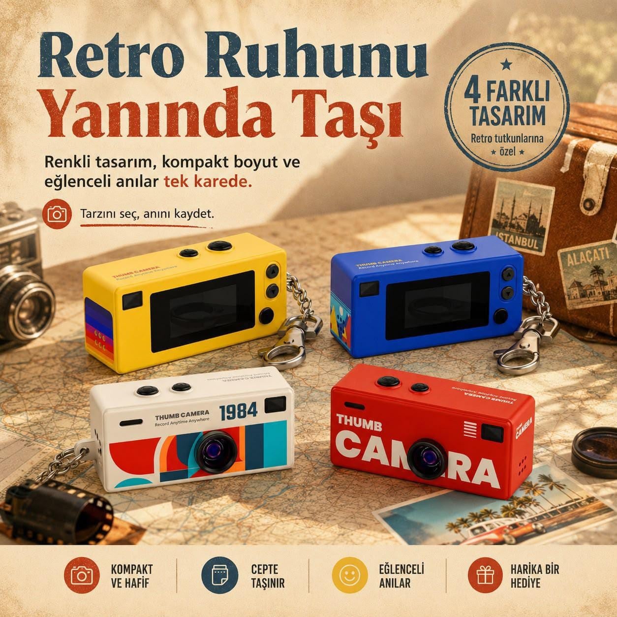 SMATE G8 Mini Kamera Sarı