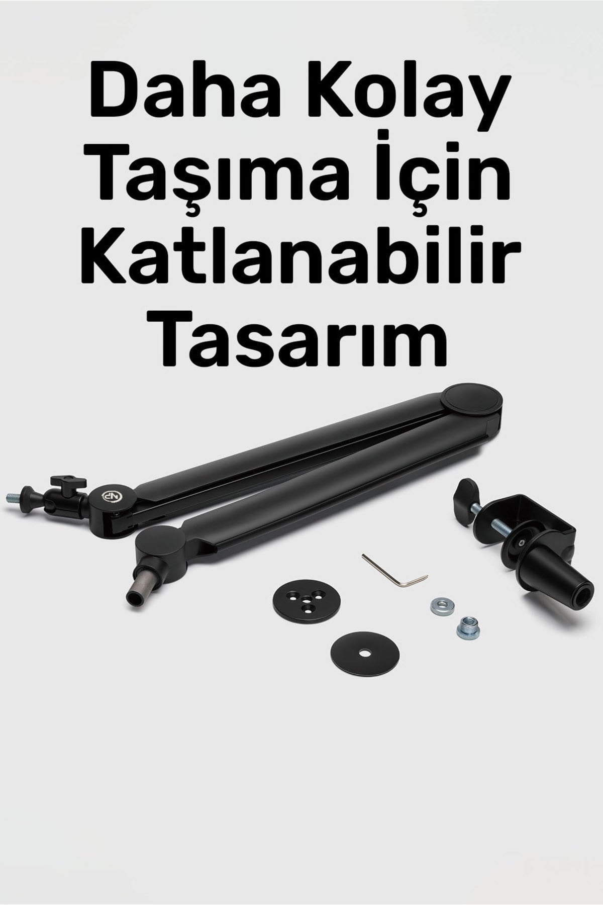 STD131B Stüdyo Tasarım Kablo Yönetimli Amortisörlü Profesyonel Yayıncı Mikrofon Kolu