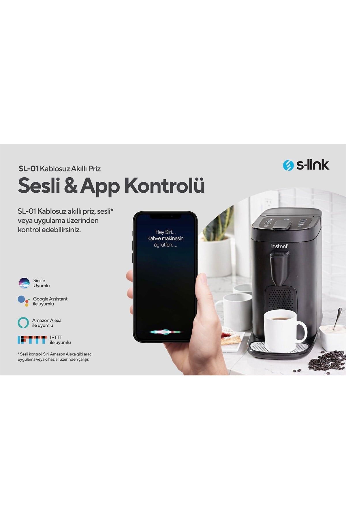 Swapp SL-01 16 Amper Akıllı Wifi TUYA Google Assistant Alexa Siri Destekli Priz Wifi TUYA
