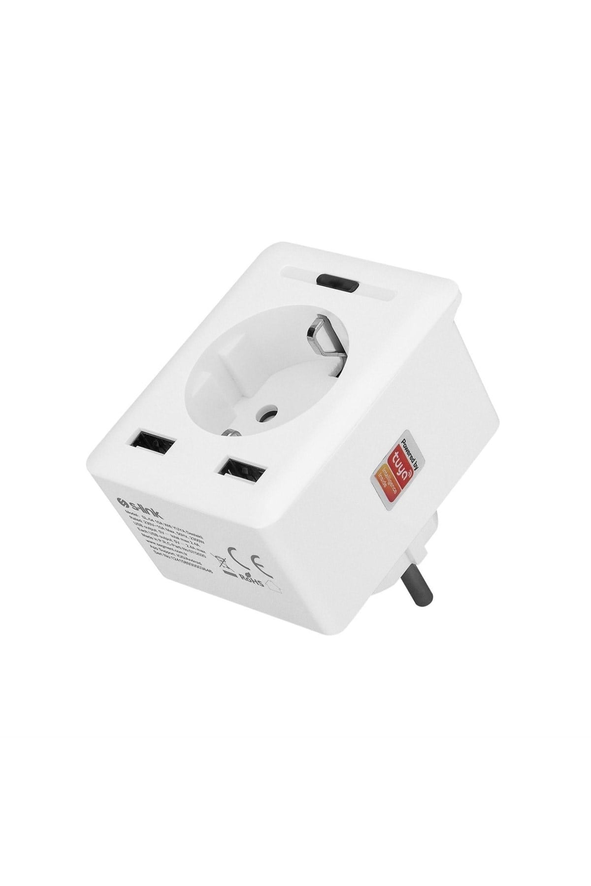 Swapp SL-04 10A Akım Korumalı Akıllı Priz 2 USB 2.4 Ghz Wifi TUYA Destekli