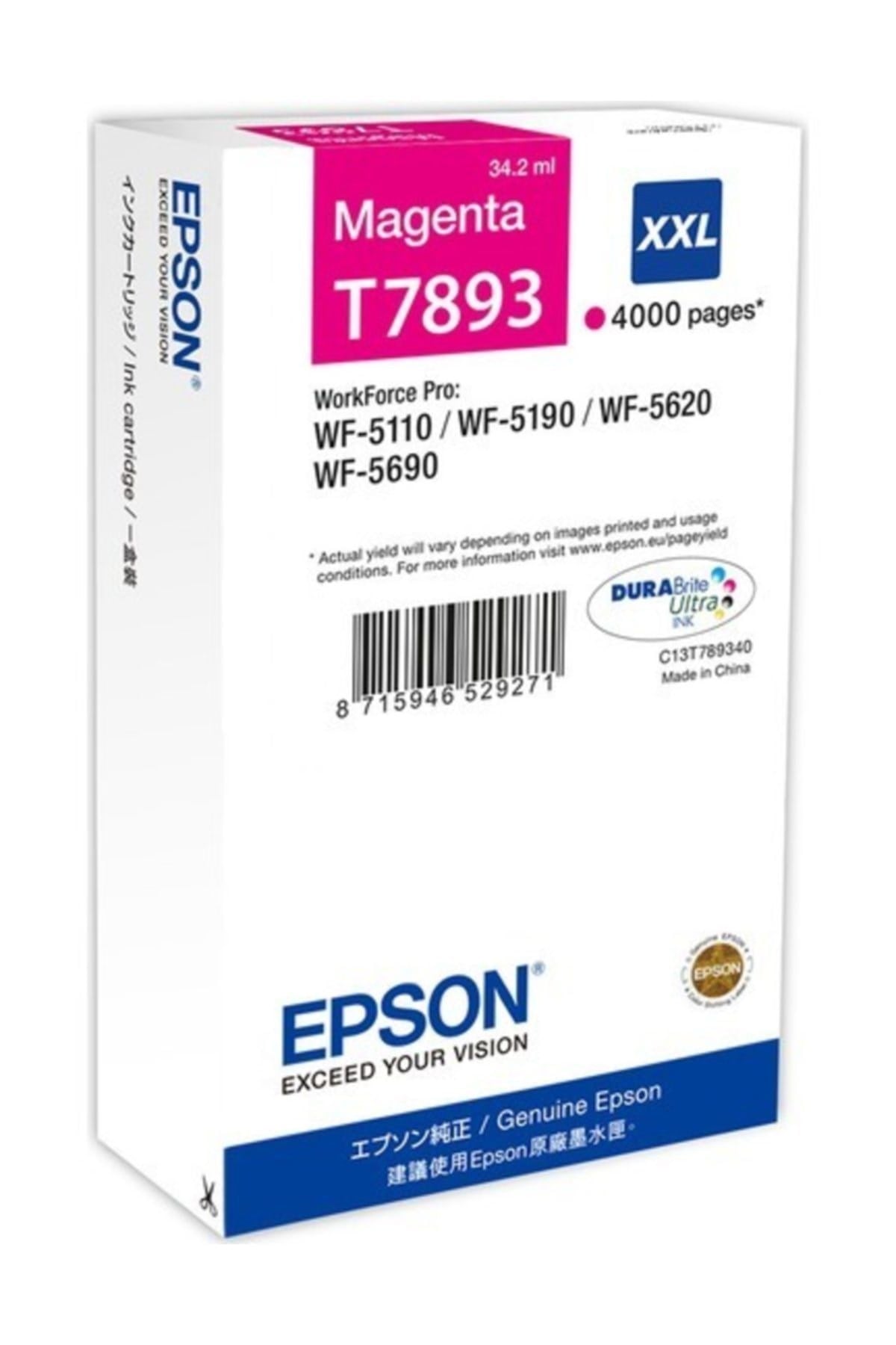 T7893 Kırmızı Orjinal Kartuş Wf-5110 / Wf-5190 / Wf-5620 / Wf-5690