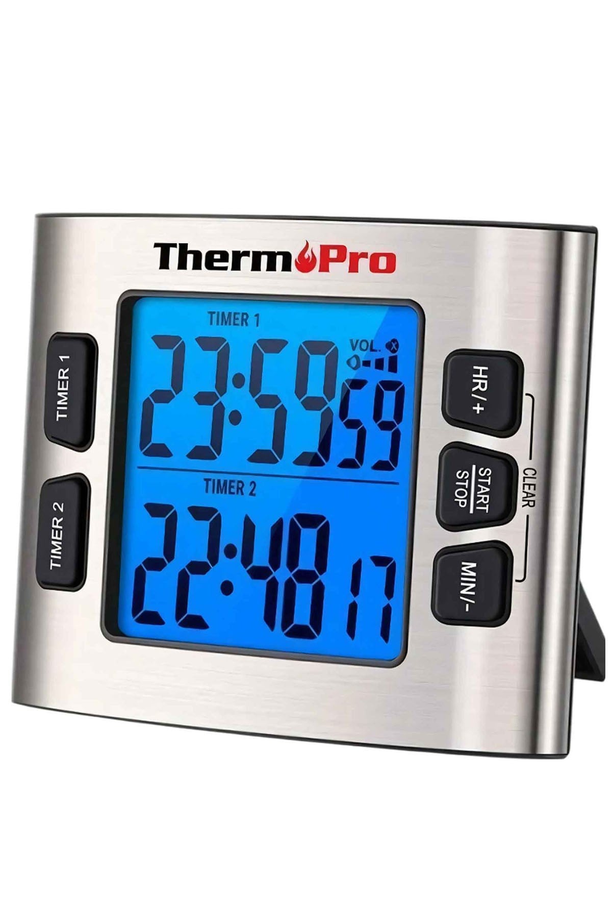 Thermopro Tm02 Mutfak, Spor, Ders Için Alarmlı, Işıklı, Çift Geri Sayımlı Kronometre Ve Dijital