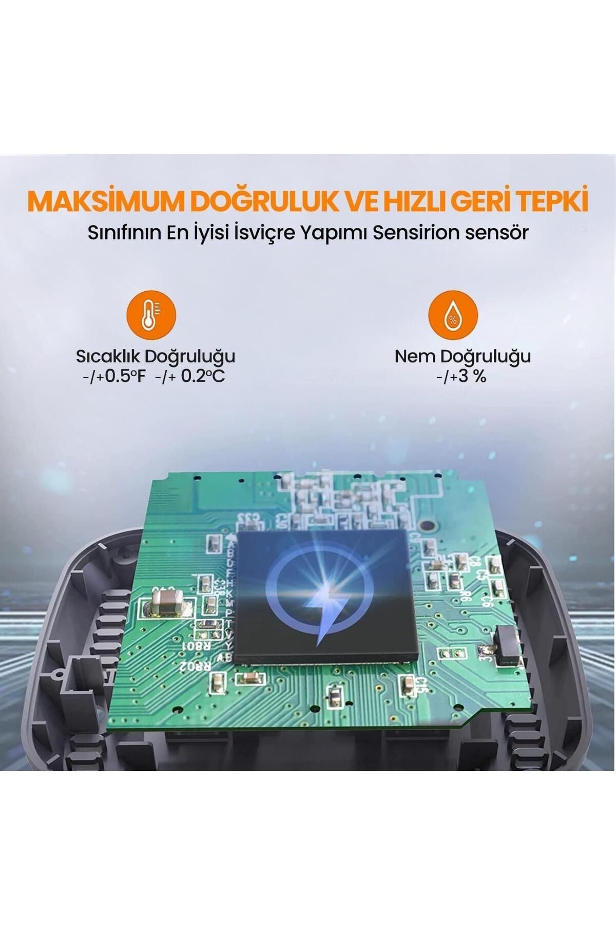 Thermopro Tp393 Appli Saatli Limit Aşım Uyarılı Iç Mekan Sıcaklık Ve Nem Ölçer Termometre