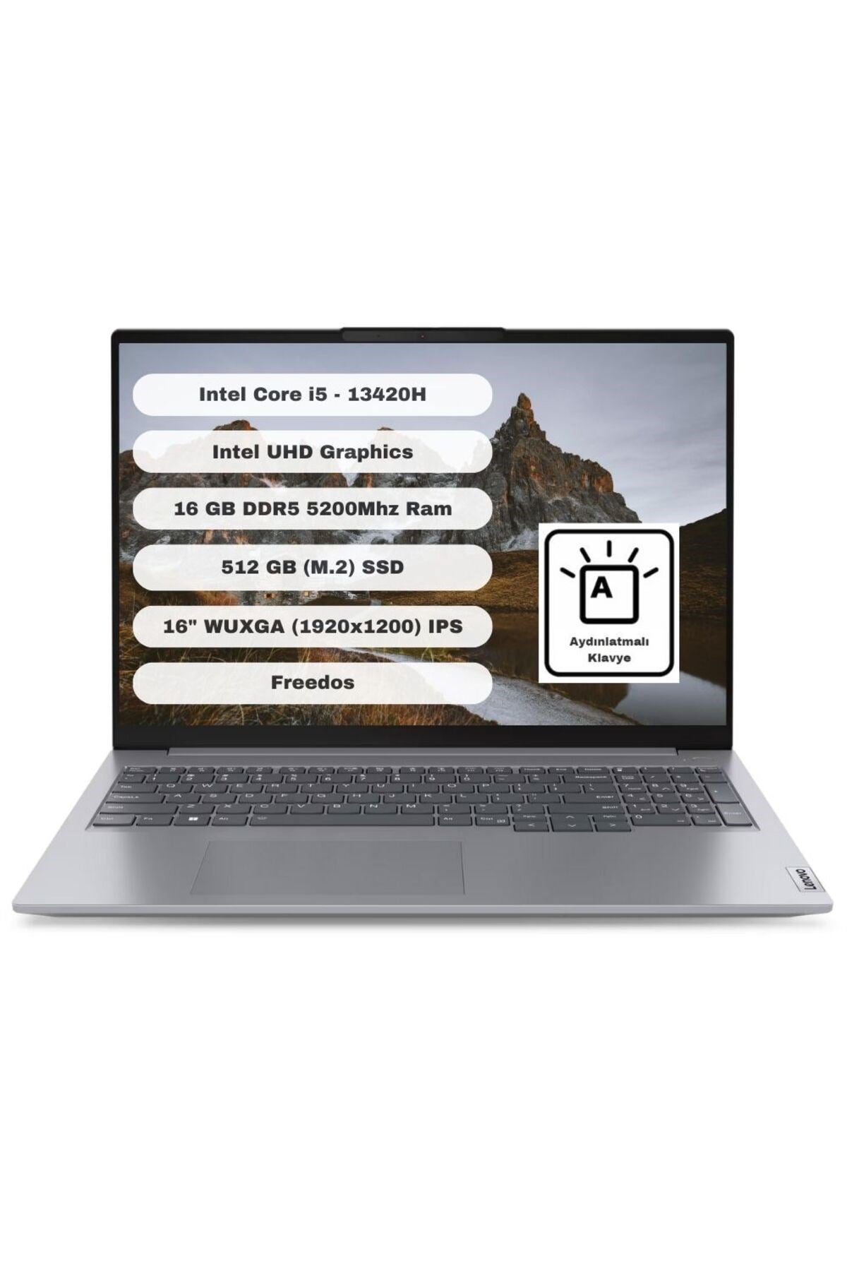 Thinkbook 16 G6 IRL Intel Core i5 13420H 16GB 512GB SSD 16'' WUXGA Freedos Gri 21KH00SXTR