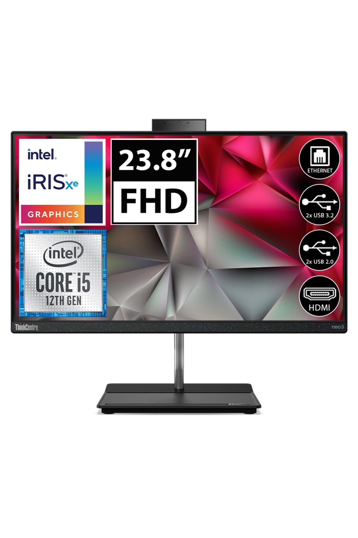 Thinkcentre Neo 30a 12b0002btx01 I5-1240p 8gb 512ssd 23.8