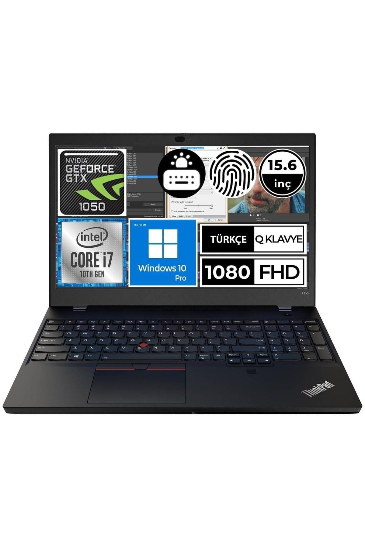 Thinkpad T15p 20tn0019tx01 I7-10750 16gb 1tbssd Gtx1050 15.6