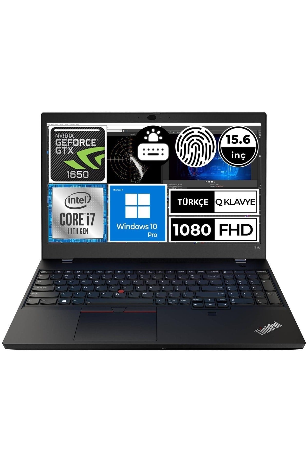 Thinkpad T15p 21a70007tx07 I7-11800h 64gb 1tbssd Gtx1650 15.6