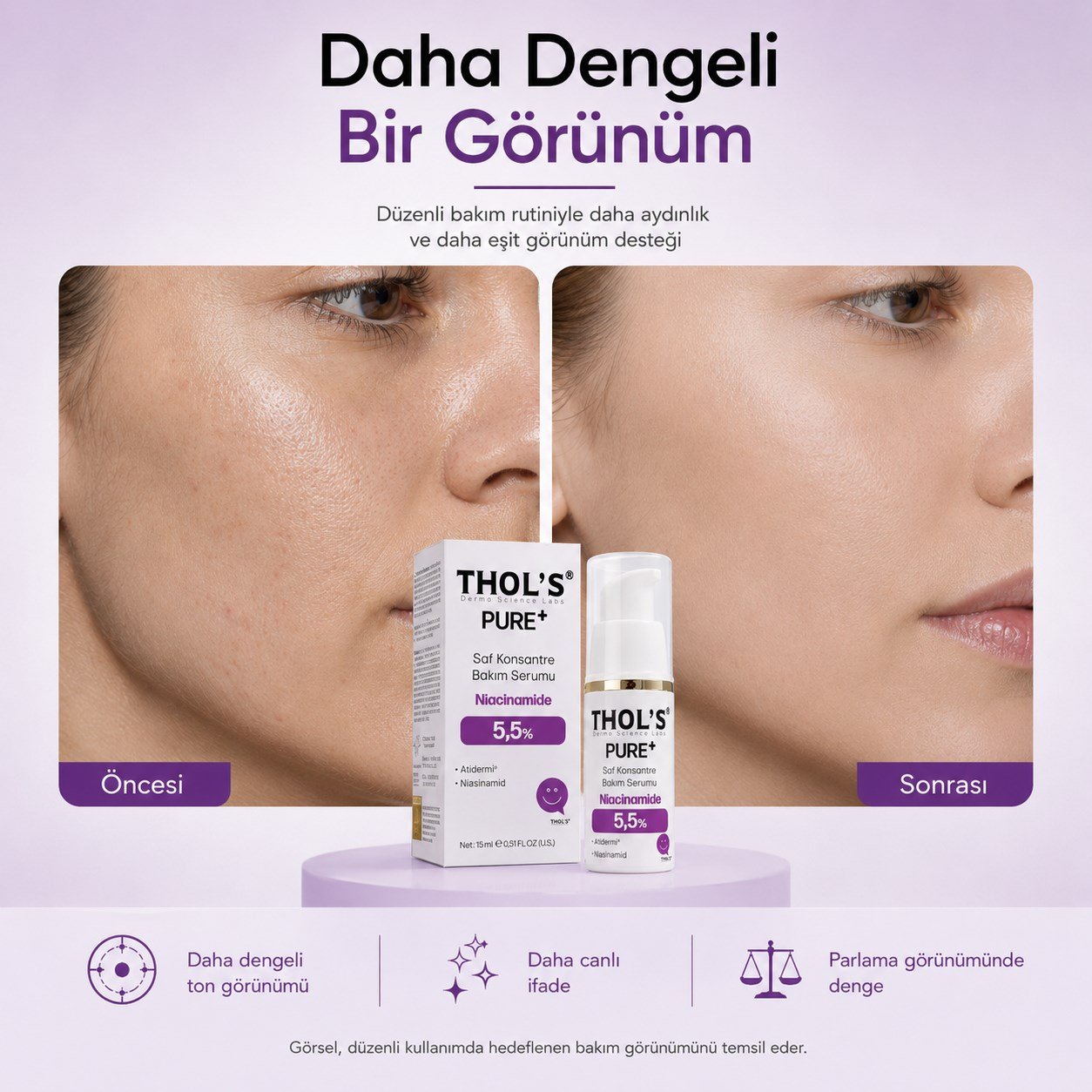 THOL’S PURE+ Niacinamide 5,5% Saf Konsantre Bakım Serumu - 15 ml
