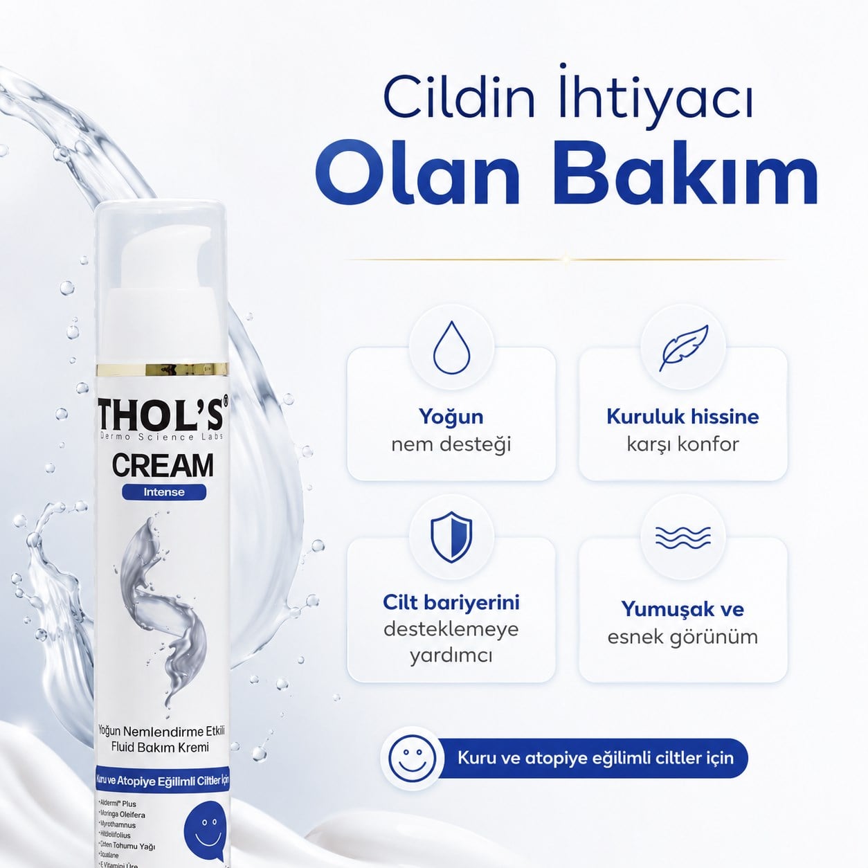 THOL'S CREAM INTENSE (TB21) FLUID NEMLENDİRİCİ BAKIM KREMİ - 50 ML