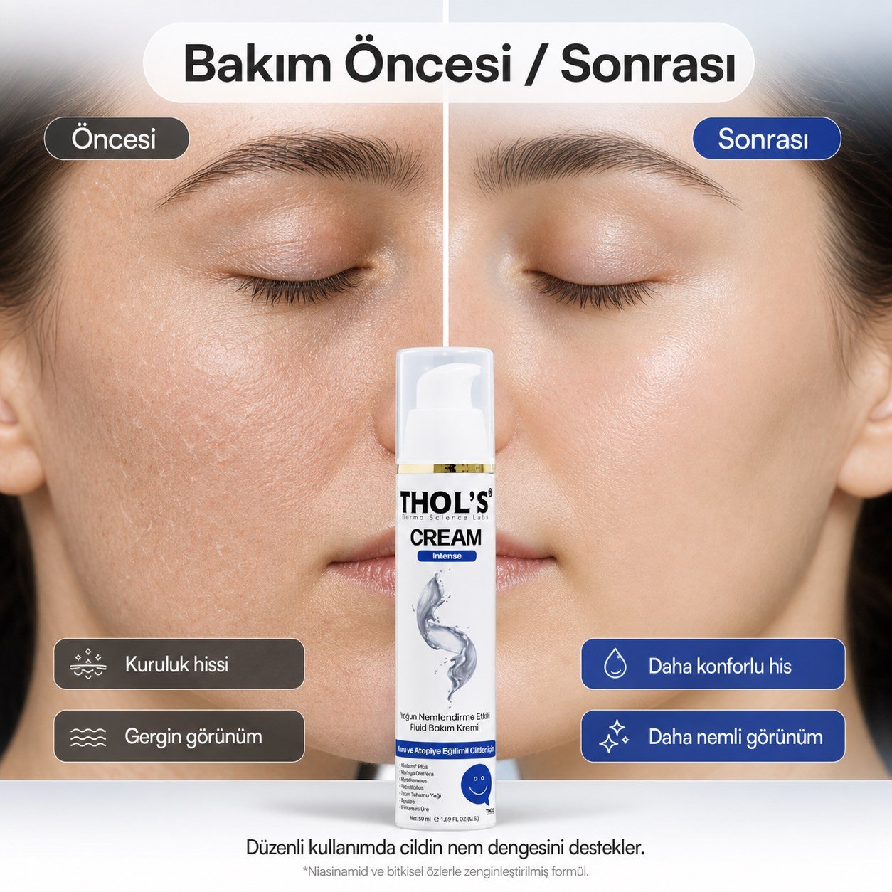 THOL'S CREAM INTENSE (TB21) FLUID NEMLENDİRİCİ BAKIM KREMİ - 50 ML