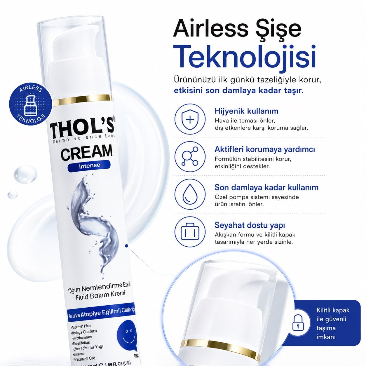 THOL'S CREAM INTENSE (TB21) FLUID NEMLENDİRİCİ BAKIM KREMİ - 50 ML