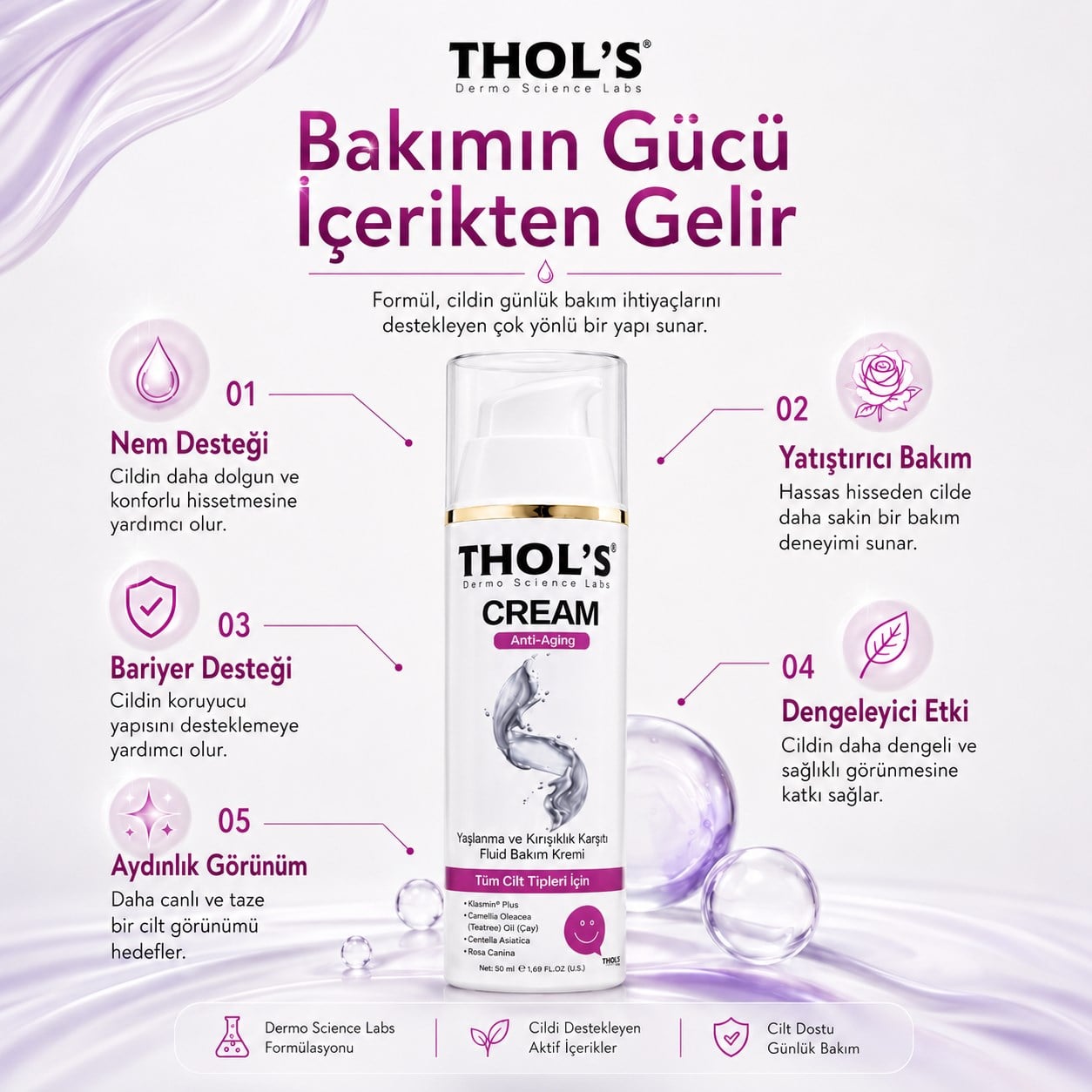 THOLS TB25 THOL'S CREAM ANTI-AGING (TB25) FLUID BAKIM KREMİ - 50 ML