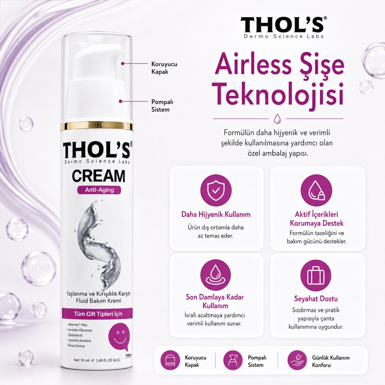 THOLS TB25 THOL'S CREAM ANTI-AGING (TB25) FLUID BAKIM KREMİ - 50 ML