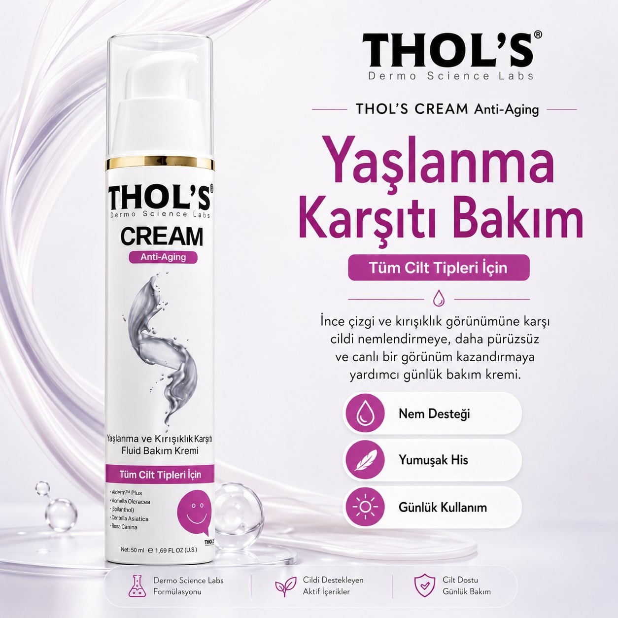 THOLS TB25 THOL'S CREAM ANTI-AGING (TB25) FLUID BAKIM KREMİ - 50 ML
