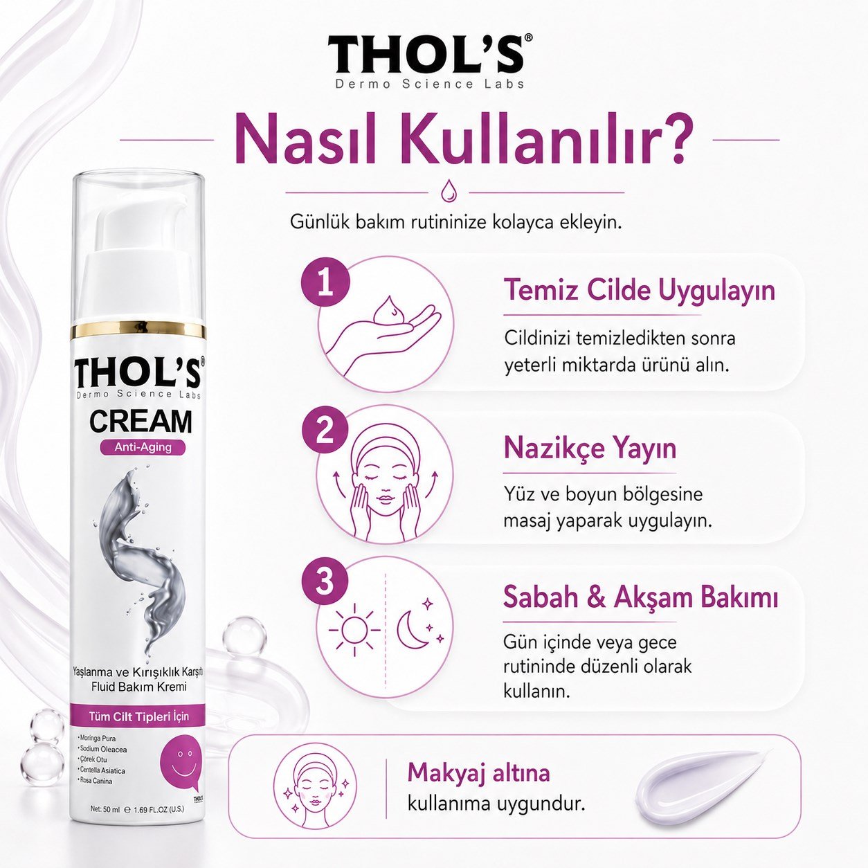 THOLS TB25 THOL'S CREAM ANTI-AGING (TB25) FLUID BAKIM KREMİ - 50 ML