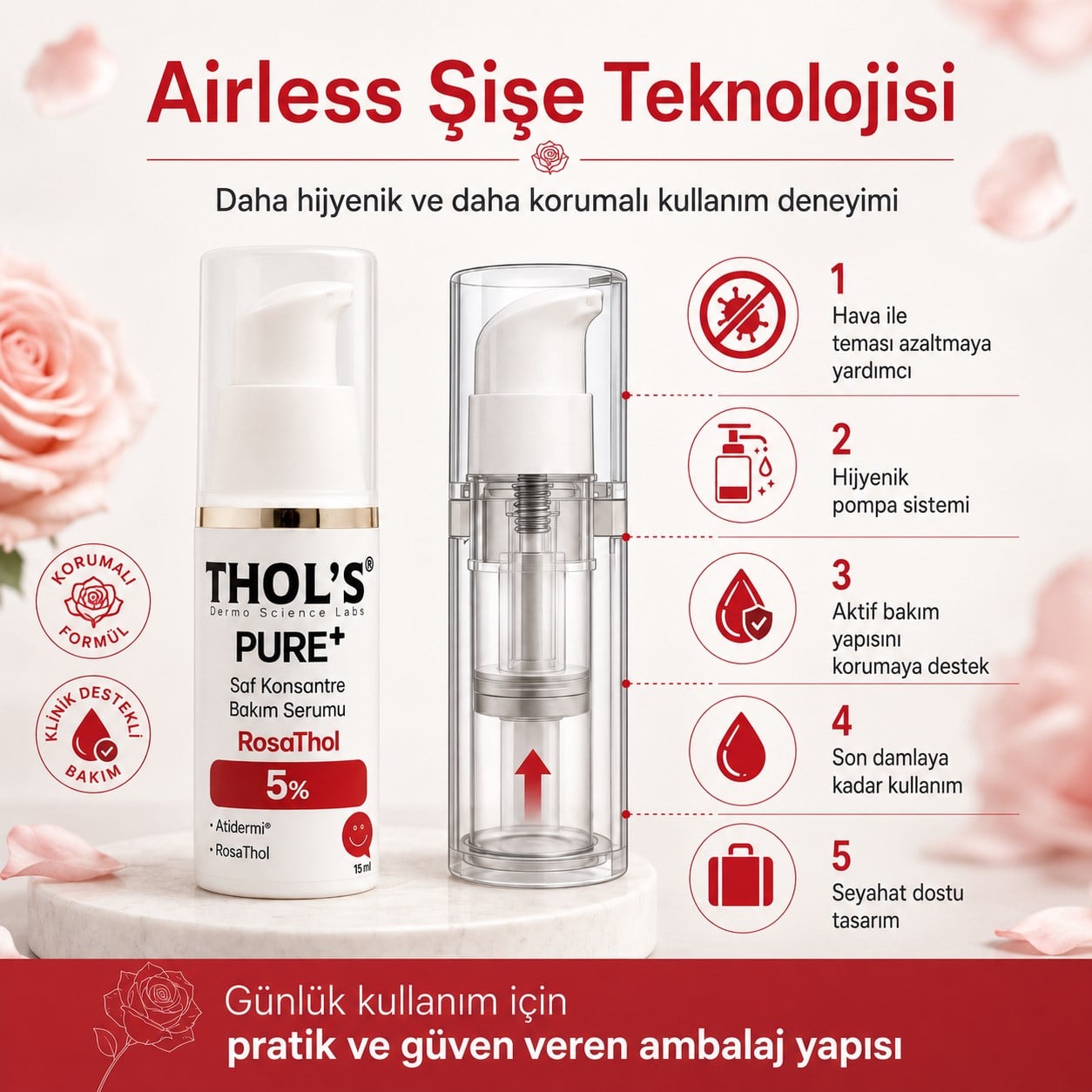 THOLS TB69 THOL'S PURE+ ROSATHOL 5% (TB69) SERUM - 15 ML