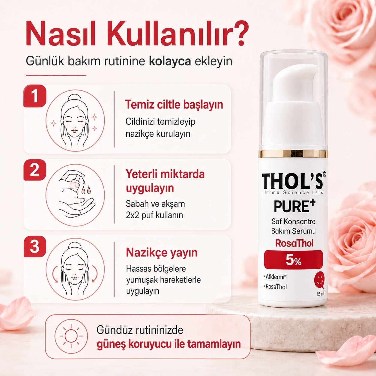 THOLS TB69 THOL'S PURE+ ROSATHOL 5% (TB69) SERUM - 15 ML