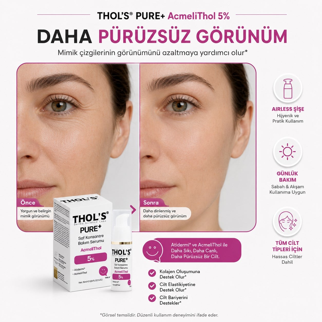 THOLS TB76 THOL'S PURE+ ACMELITHOL 5% (TB76) SERUM - 15 ML