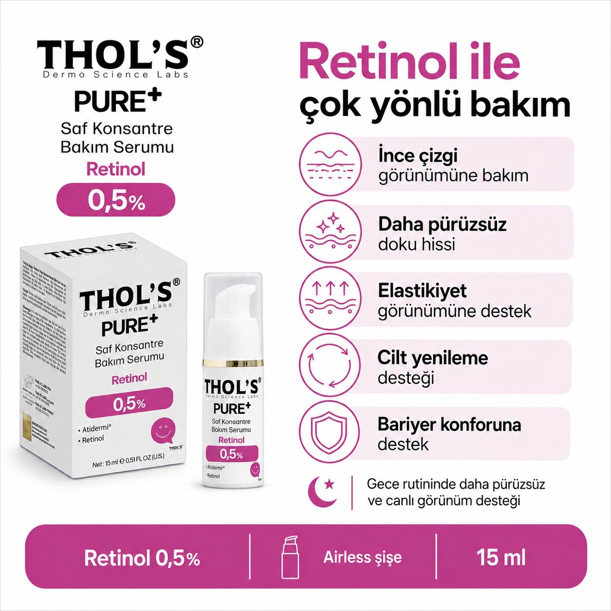 THOLS THOL'S PURE+ RETINOL 0,5% (TB64) SERUM - 15 ML