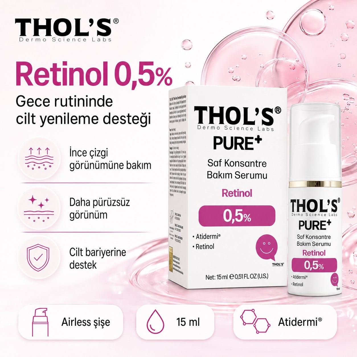 THOLS THOL'S PURE+ RETINOL 0,5% (TB64) SERUM - 15 ML