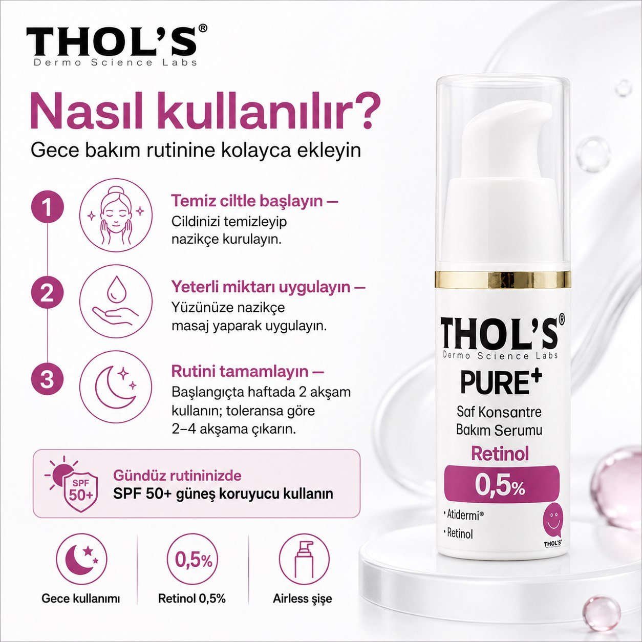 THOLS THOL'S PURE+ RETINOL 0,5% (TB64) SERUM - 15 ML