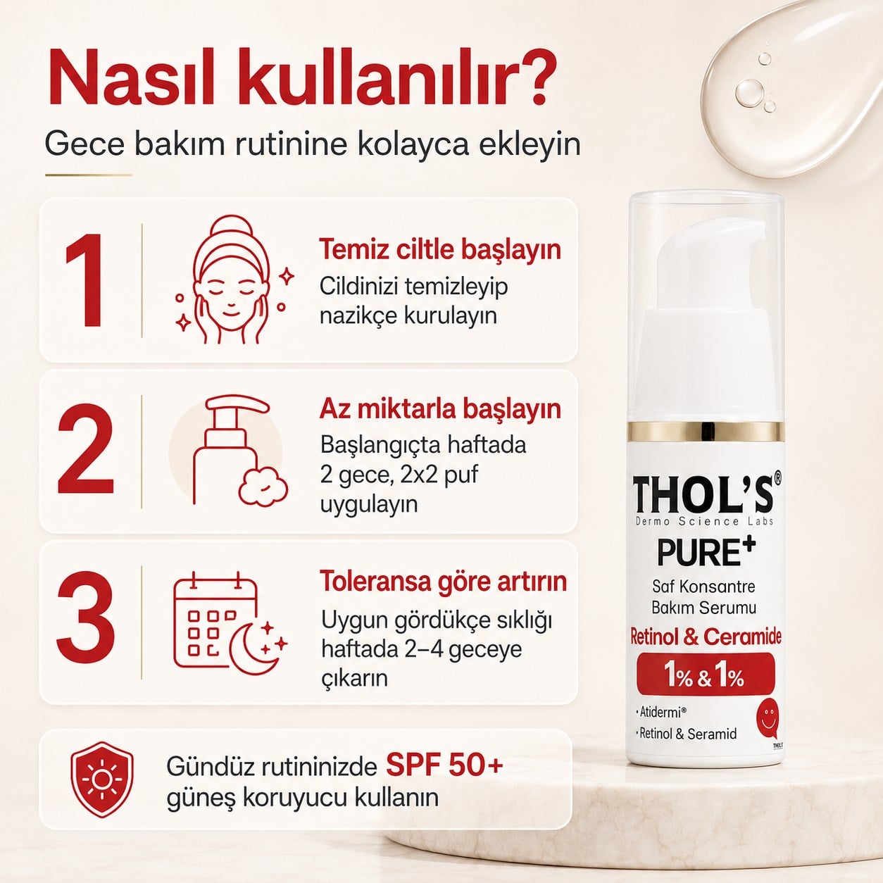 THOLS THOL'S PURE+ RETINOL 1% + CERAMIDE 1% (TB66) SERUM - 15 ML