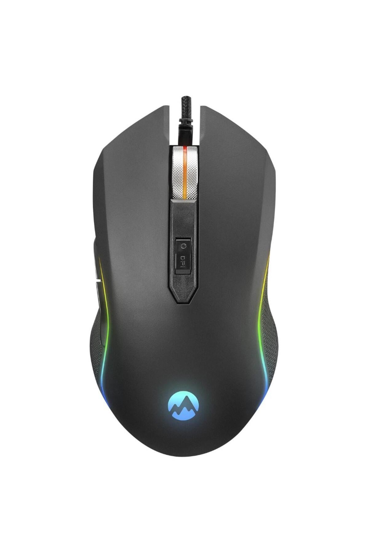 TITANIO Usb Gümüş 7200dpi RGB Ledli Gaming Oyuncu Mouse (SM-F09)