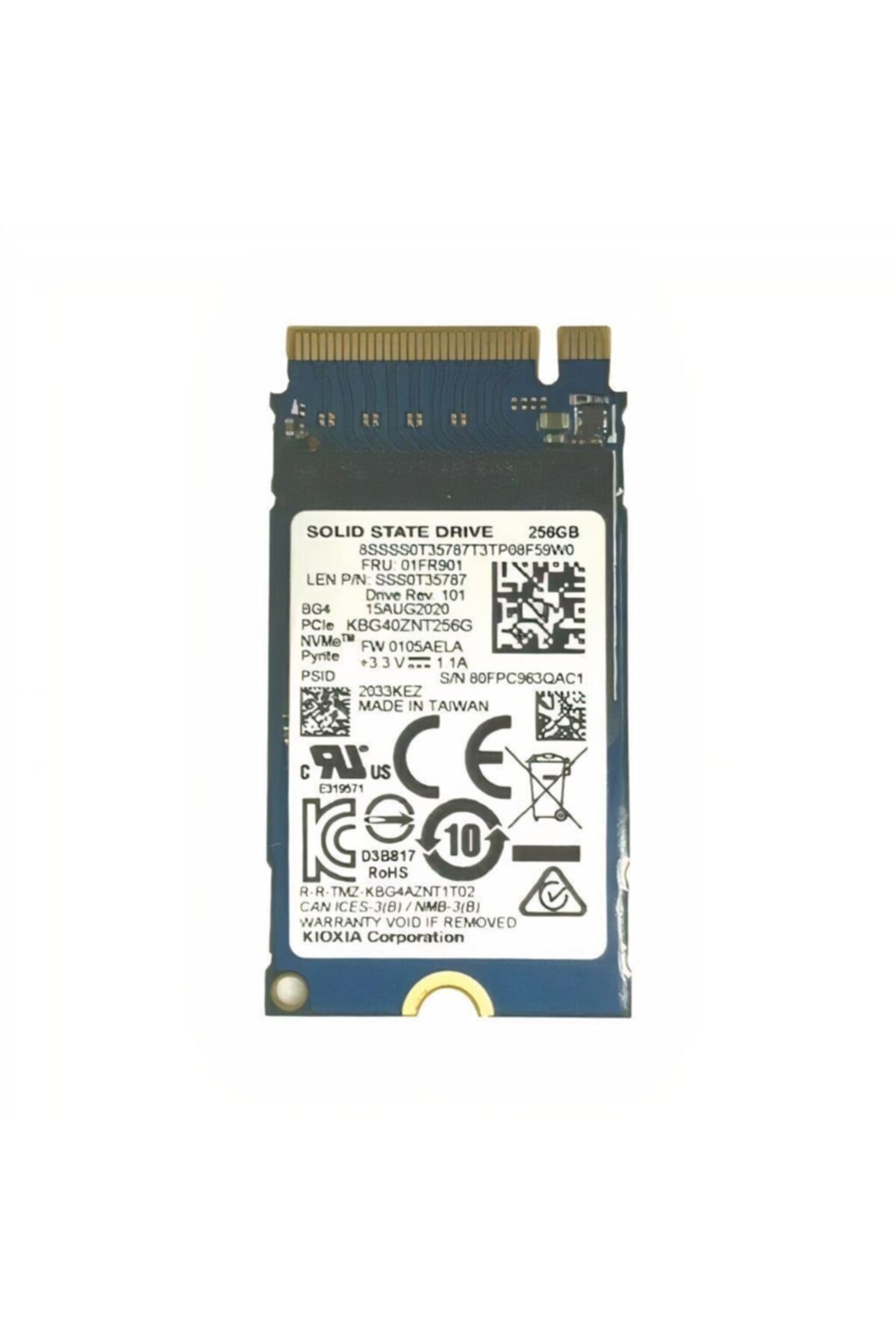Toshıba Kbg40znt256g 256gb M.2 Ssd Nvme 22-40