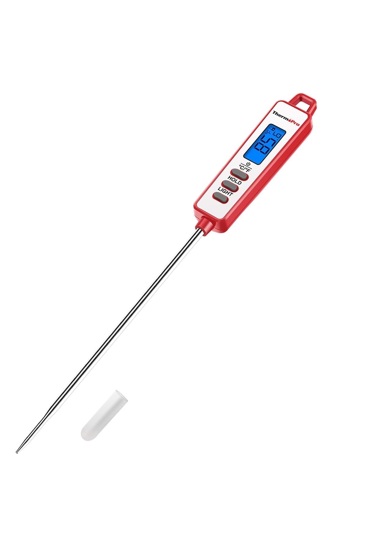 TP-01S LED Ekran Daldırma/Saplama Gıda Pişirme Termometresi-Beyaz