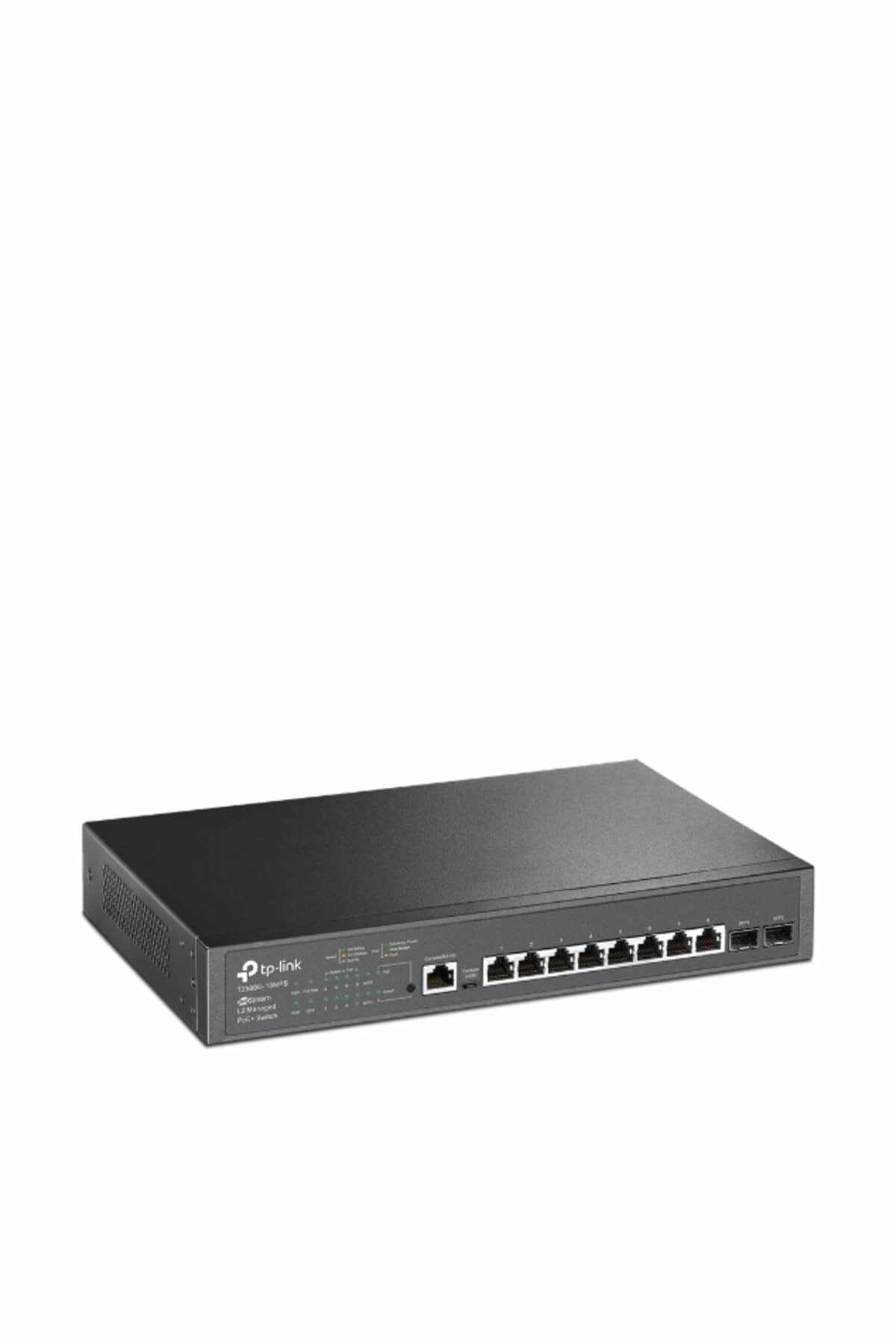 TP-Link T2500G-10MPS JetStream 8-Port Gigabit 2 SFP Slotlu L2 Yönetilebilir Switch