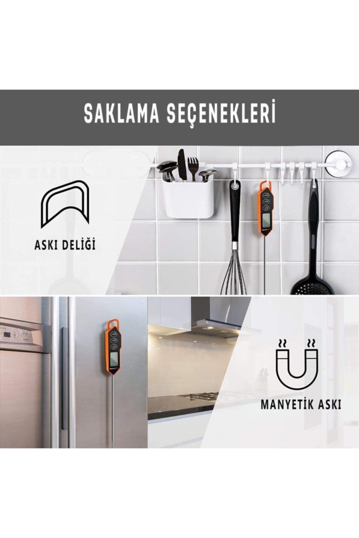 Tp01h Işıklı Daldırma/saplama Gıda Pişirme Termometresi