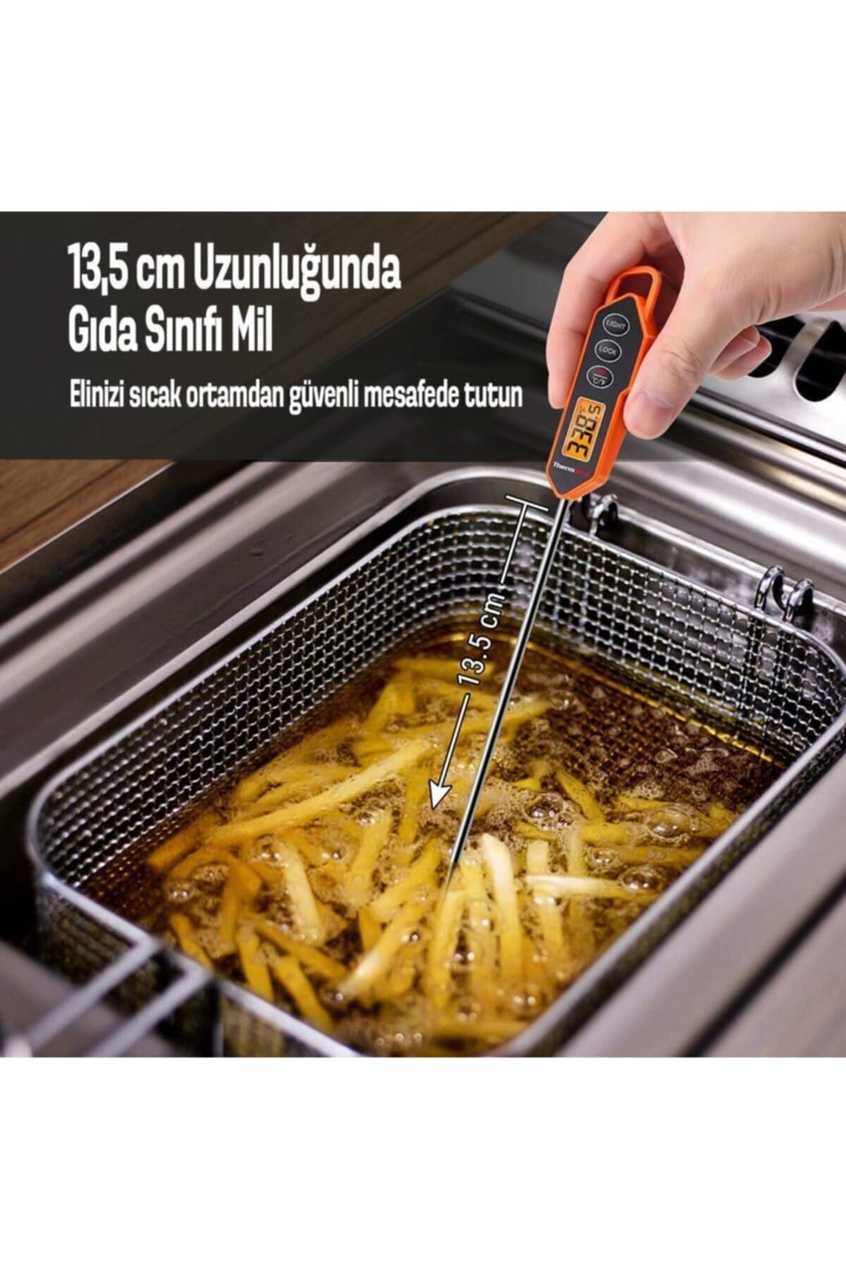 Tp01h Işıklı Daldırma/saplama Gıda Pişirme Termometresi