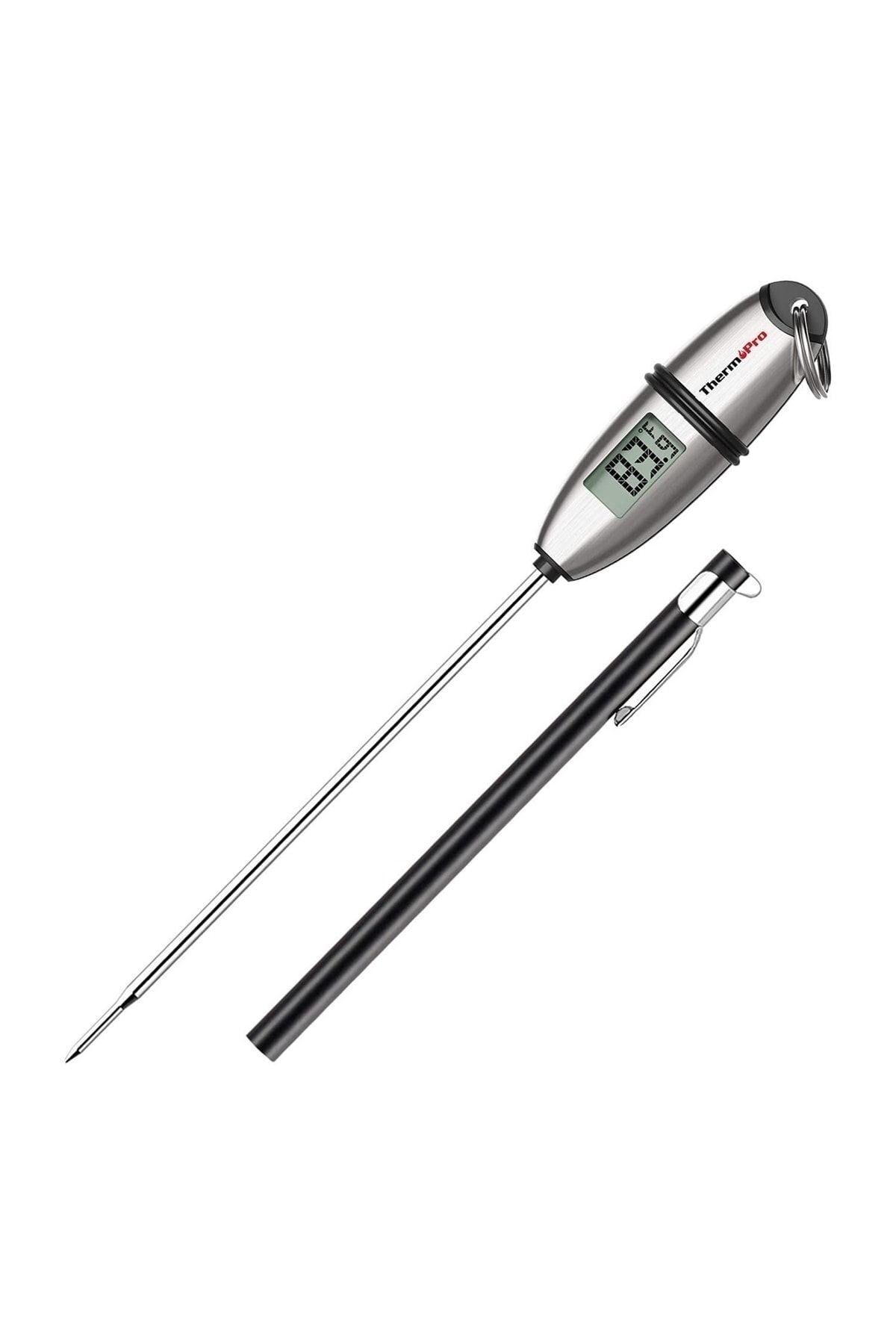 Tp02s Lcd Ekranlı Daldırma/saplama Çelik Gövdeli Gıda Pişirme Termometresi