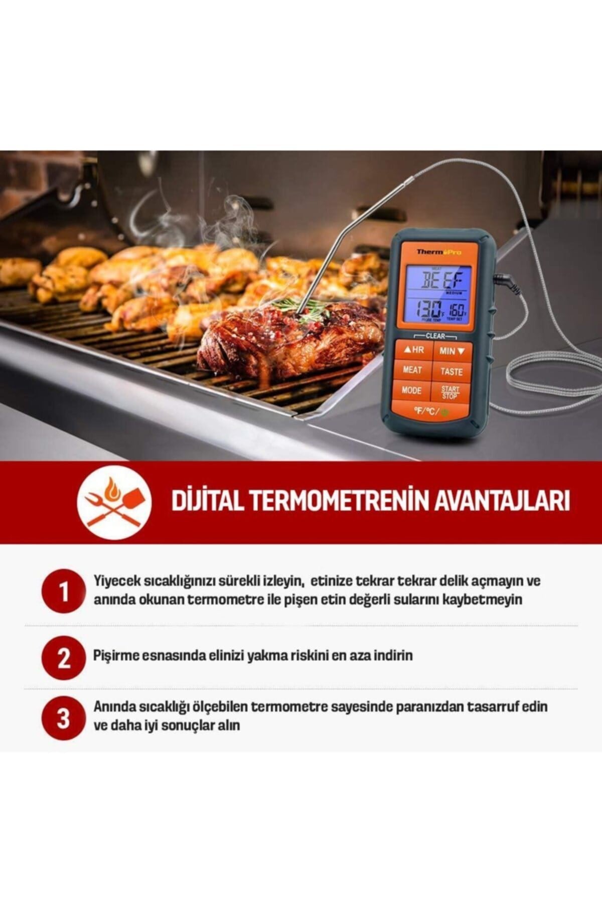 Tp06s Profesyonel Gıda Pişirme Termometresi