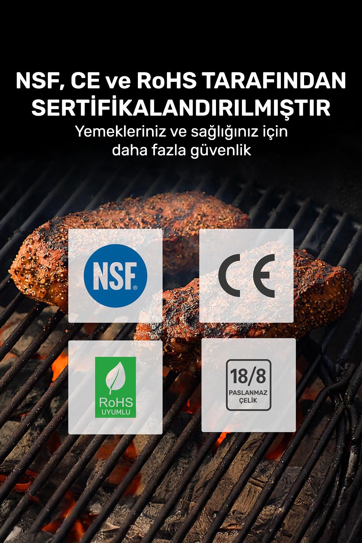 Tp07c Alarmlı, Aydınlatmalı Ve Kablosuz 150m Menzilli Profesyonel Gıda Pişirme Termome