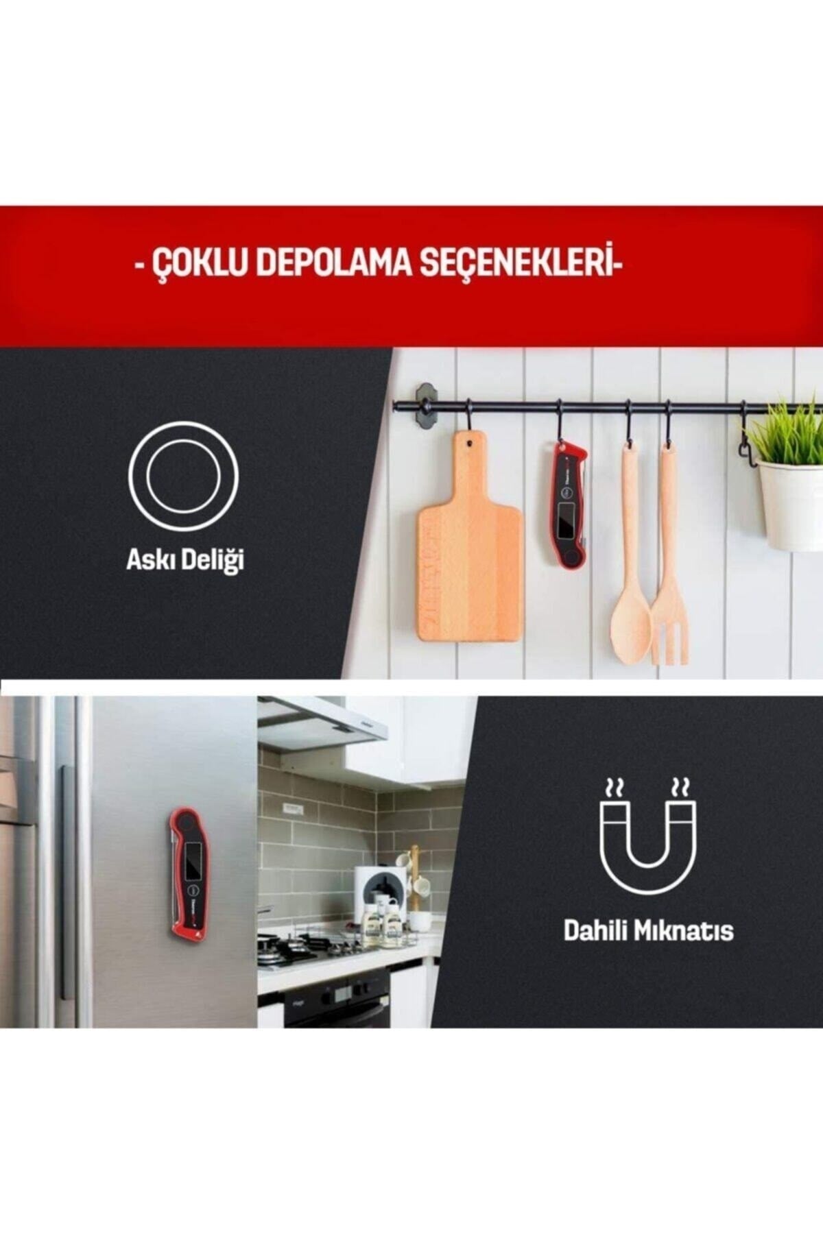 Tp19 Su Geçirmez Katlanabilir Gıda Pişirme Termometresi
