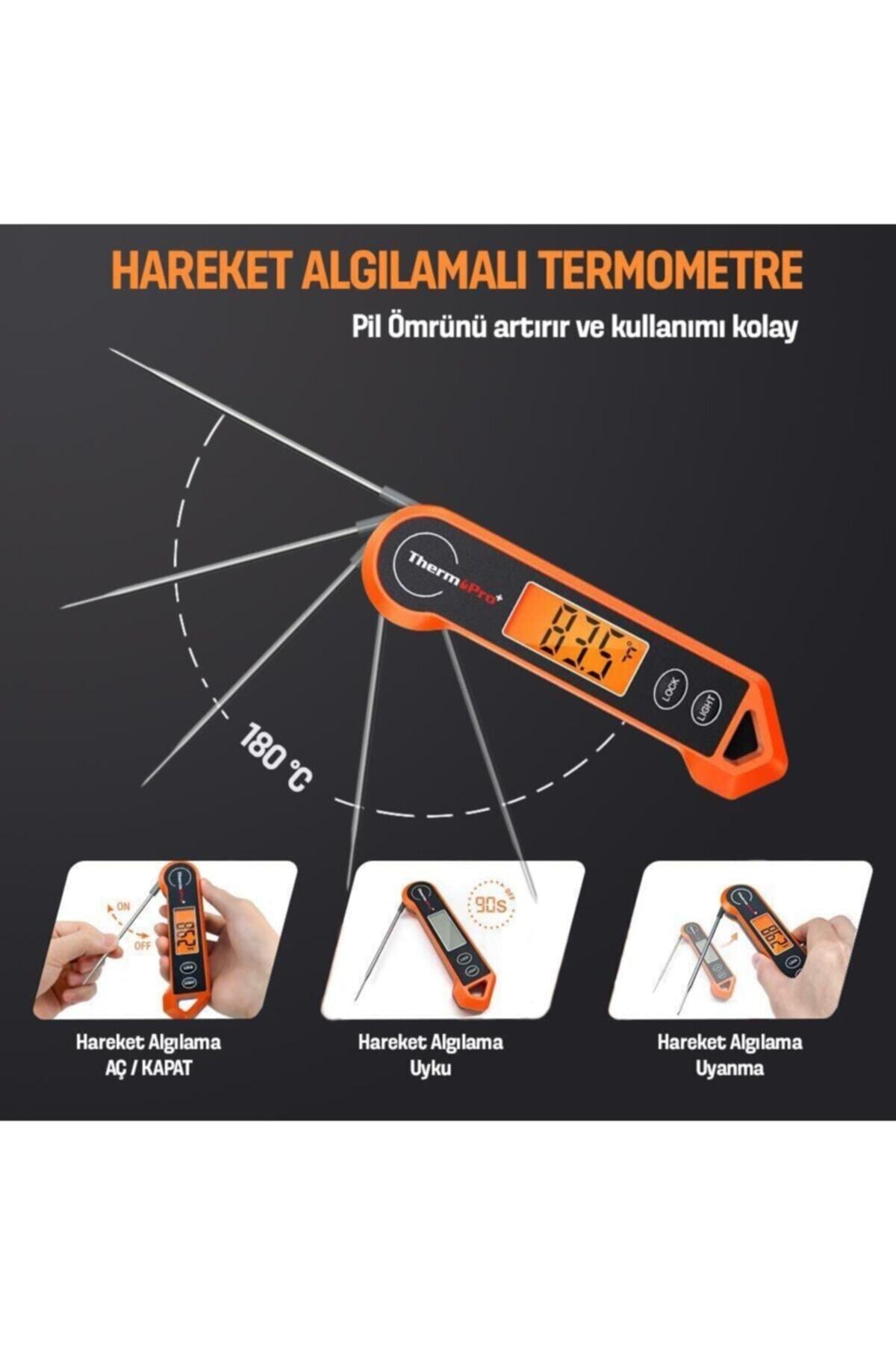 Tp19h Su Geçirmez Katlanabilir Gıda Pişirme Termometresi