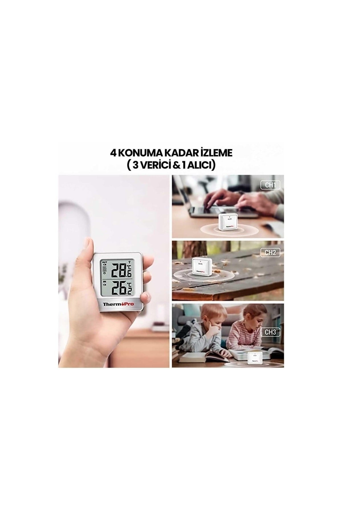 Tp200c Wifi Iç-dış Mekan Dijital Sıcaklık Termometre