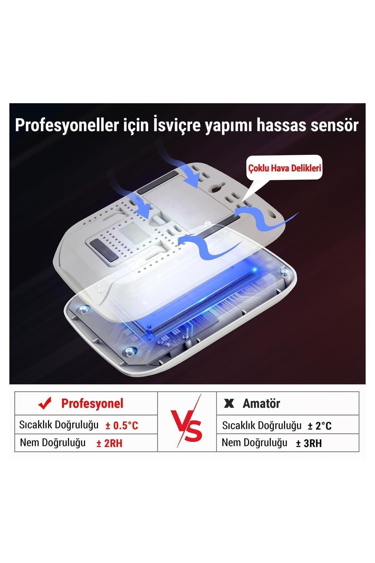 TP260B Mini Iç Mekan Dijital Sıcaklık ve Nem Ölçer Termometre